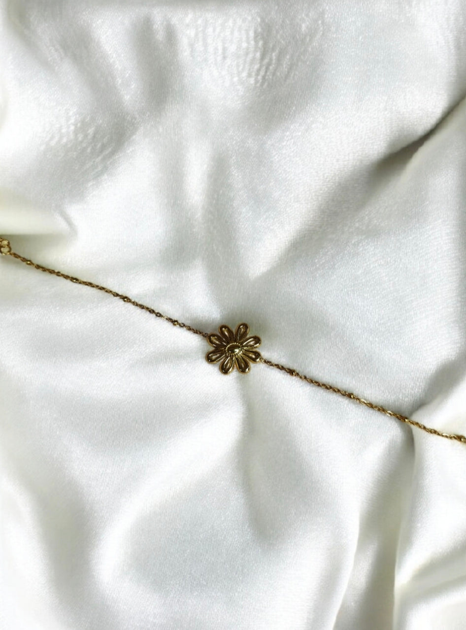 Bracelet Fleur dorée