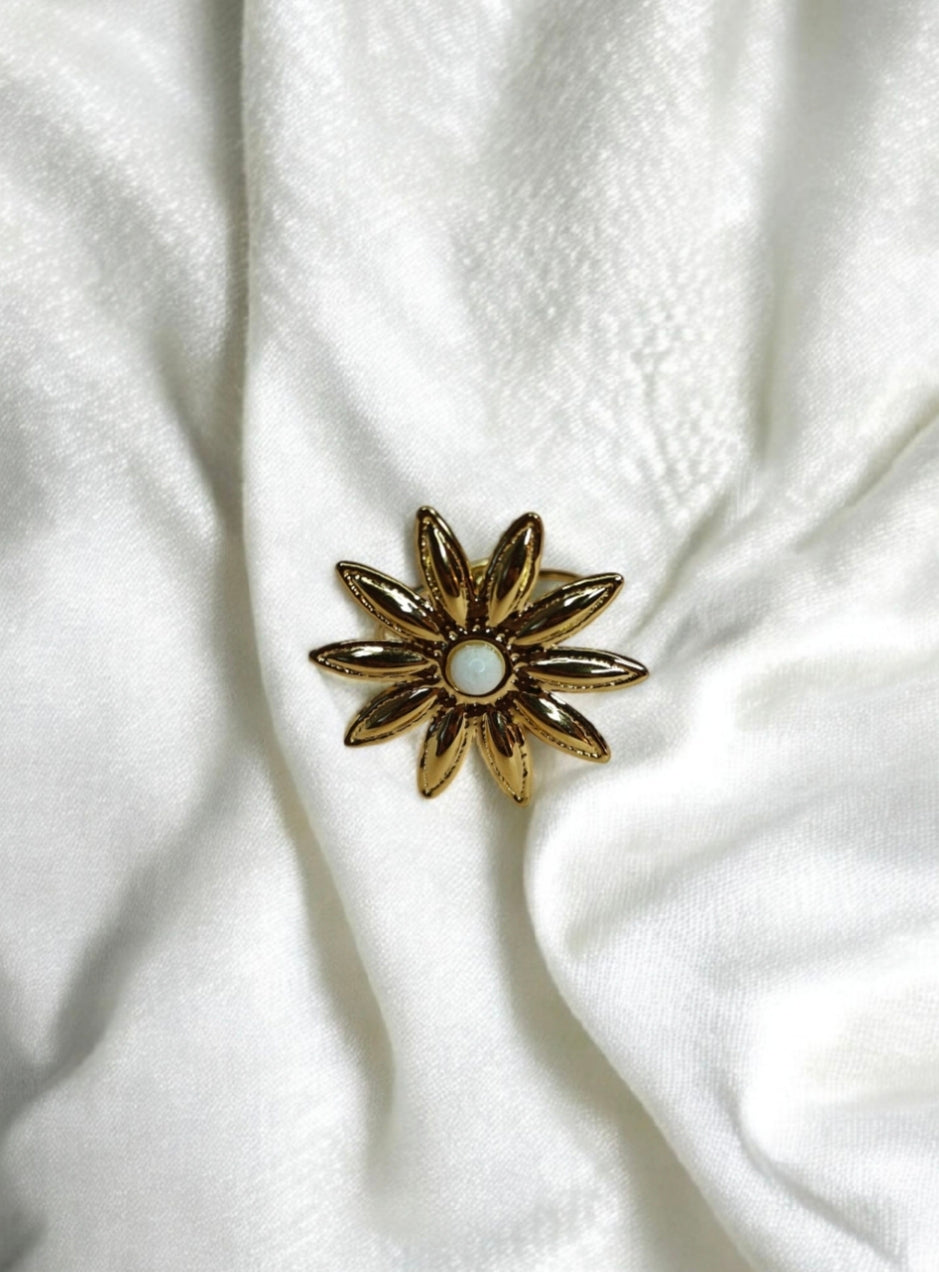 Bague Fleur blanche
