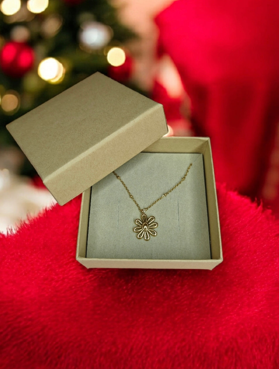 Collier Fleur dorée